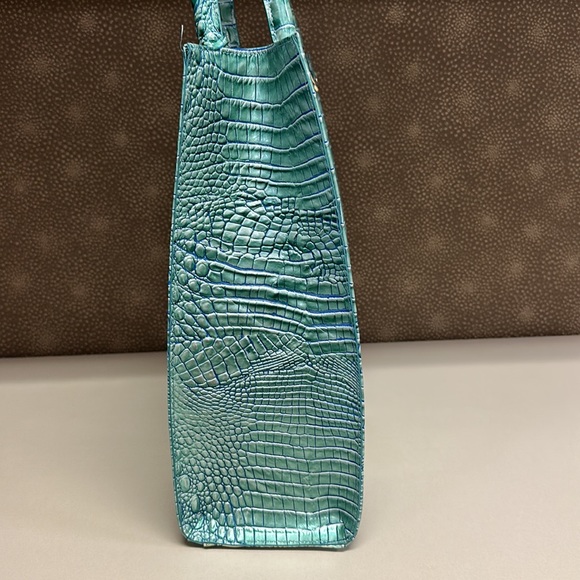 🔥🔥🔥NEW Brahmin Ombre Melbourne Croc Embossed Leather Satchel Shoulder Bag - Picture 9 of 16
